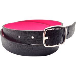 Target Junior Girl's Size XL Faux Leather Pink & Black Reversible Belt 1x35"